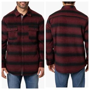 Voyager Men’s Long Sleeve Super Plush Fleece Sherpa Lined Plaid Flannel Jacket S